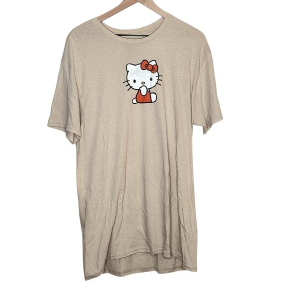 Hello Kitty By Sanrio Tan Rainbow Hello Kitty Graphic Short Sleeve T Shirt - Picture 1 of 6